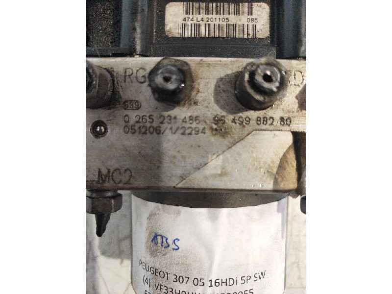 Recambio de abs para peugeot 307 break/sw (s2) sw pack referencia OEM IAM 0265231485 0265800395 59121 9649988280 9659457180