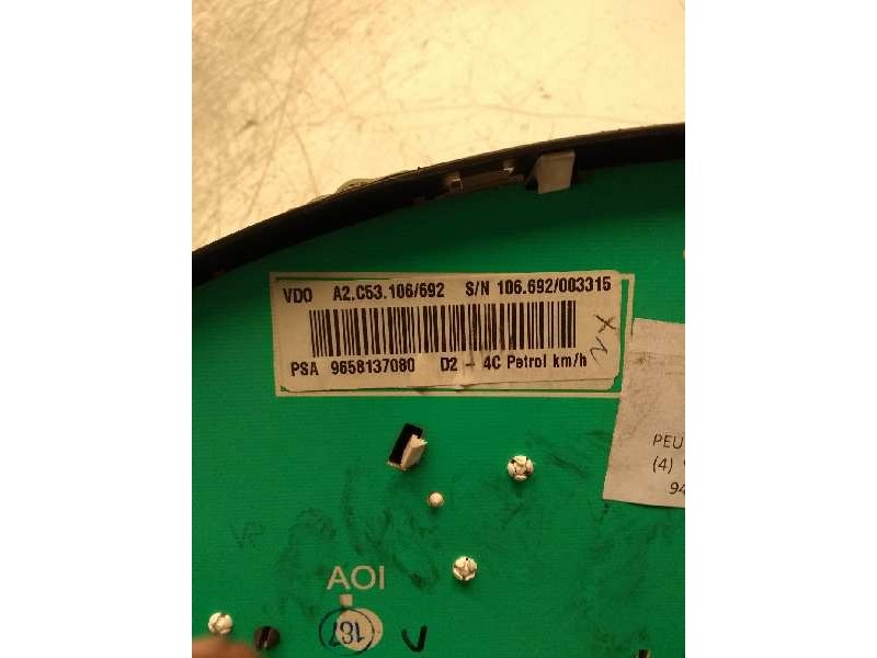 Recambio de cuadro instrumentos para peugeot 407 sr confort referencia OEM IAM A2C53106692 9658137080 D2