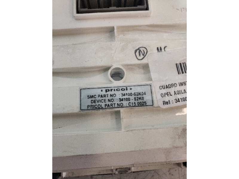 Recambio de cuadro instrumentos para opel agila b enjoy referencia OEM IAM 3410052K04 3410052K0 