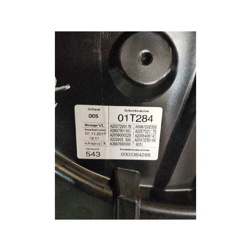 Recambio de elevalunas delantero izquierdo para mercedes clase c (w205) lim. c 220 cdi bluetec (205.004) referencia OEM IAM 01T2