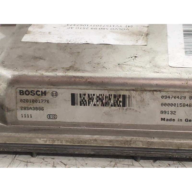 Recambio de centralita motor uce para volvo s80 berlina 2.5 d referencia OEM IAM 0281001776 28SA3886 09470429B H42