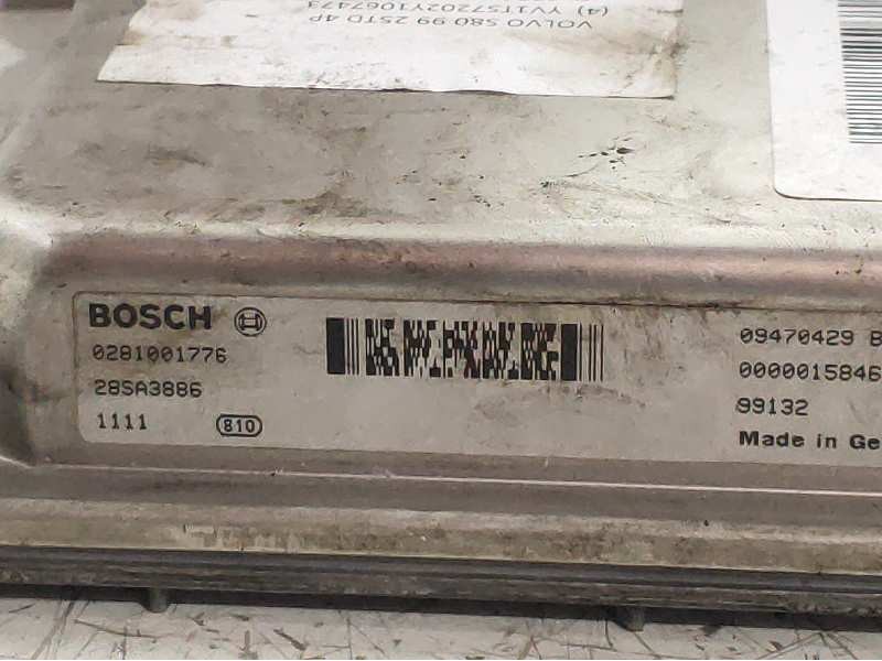 Recambio de centralita motor uce para volvo s80 berlina 2.5 d referencia OEM IAM 0281001776 28SA3886 09470429B H42