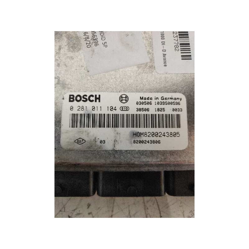 Recambio de centralita motor uce para mitsubishi space star (dg0) 1900 di-d avance referencia OEM IAM 0281011104 HOM8200243805 8