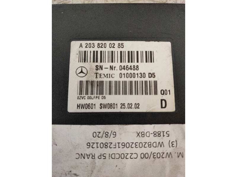 Recambio de modulo electronico para mercedes clase c (w203) familiar c 220 t cdi (203.206) referencia OEM IAM 0100130 2038200285