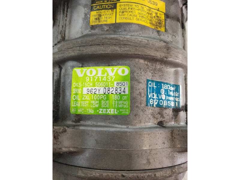 Recambio de compresor aire acondicionado para volvo s80 berlina 2.5 d referencia OEM IAM 9171437 8708581 962Y082834 5060118501