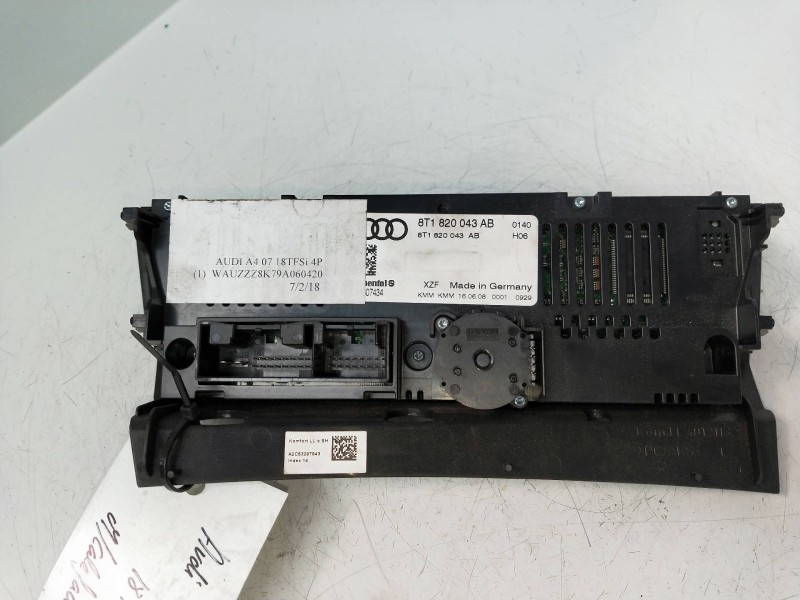 Recambio de mando calefaccion / aire acondicionado para audi a4 ber. (b8) básico referencia OEM IAM 8T1820043AB  