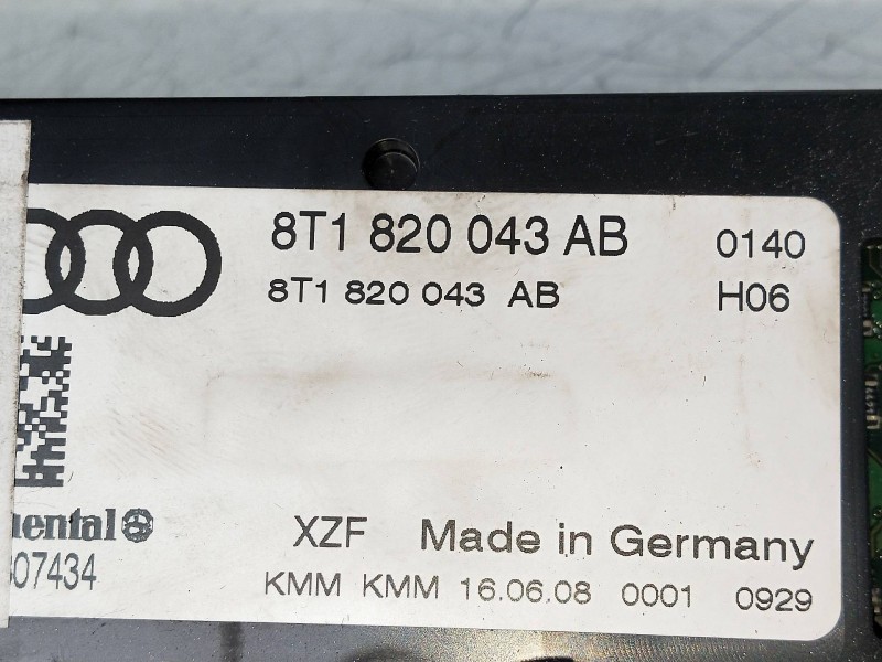 Recambio de mando calefaccion / aire acondicionado para audi a4 ber. (b8) básico referencia OEM IAM 8T1820043AB  