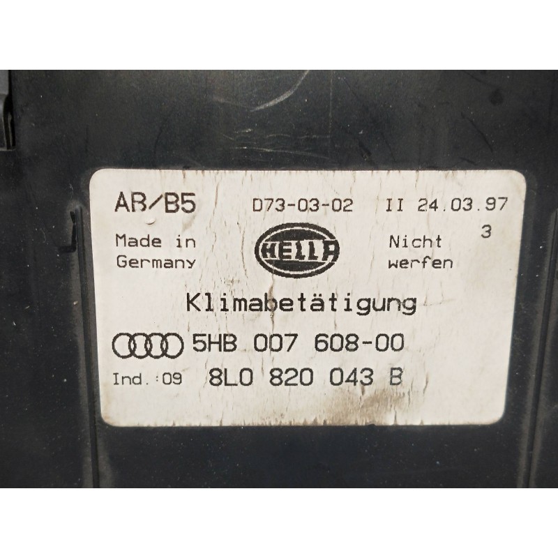 Recambio de mando calefaccion / aire acondicionado para audi a3 (8l) 1.9 tdi referencia OEM IAM 8L0820043B 5HB00760800 