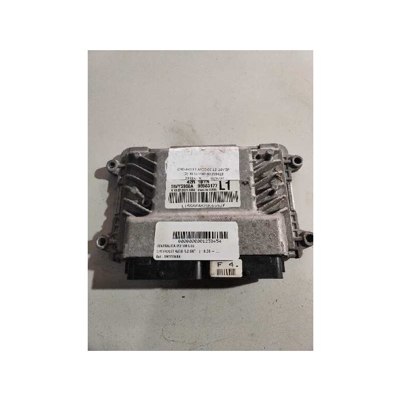 Recambio de centralita motor uce para chevrolet aveo 1.2 cat referencia OEM IAM 5WY5968A 96983177 L1 42R 1BYN