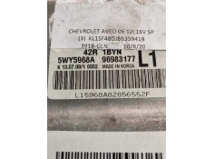 Recambio de centralita motor uce para chevrolet aveo 1.2 cat referencia OEM IAM 5WY5968A 96983177 L1 42R 1BYN 2