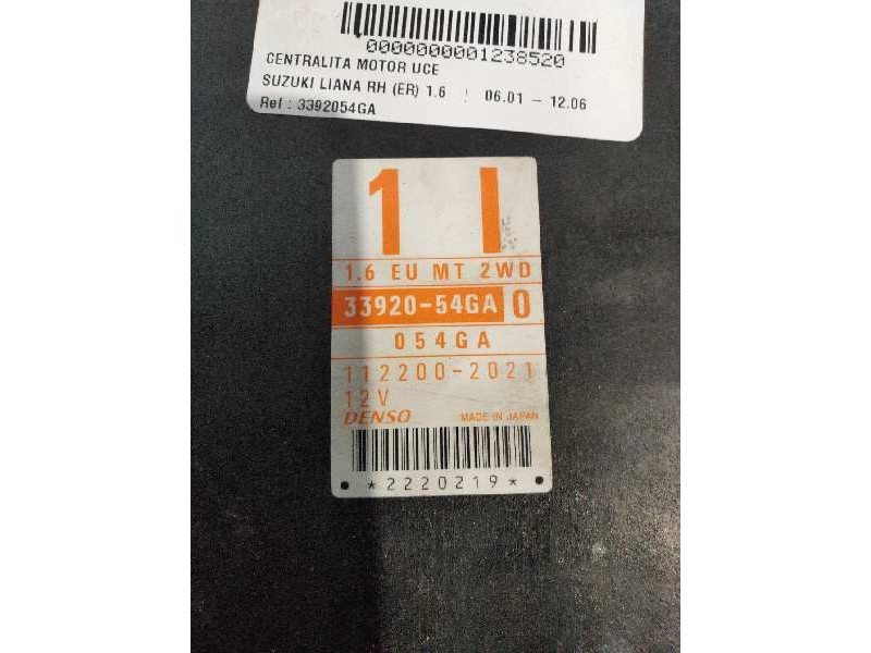 Recambio de centralita motor uce para suzuki liana rh (er) 1.6 referencia OEM IAM 3392054GA 1122002021 