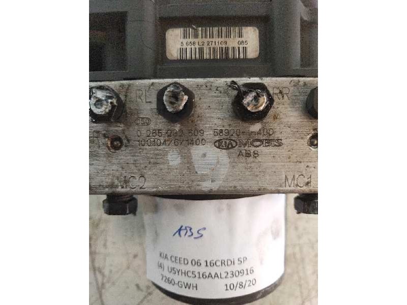 Recambio de abs para kia cee´d drive referencia OEM IAM 0265800972 0265232509 99201 589201H400