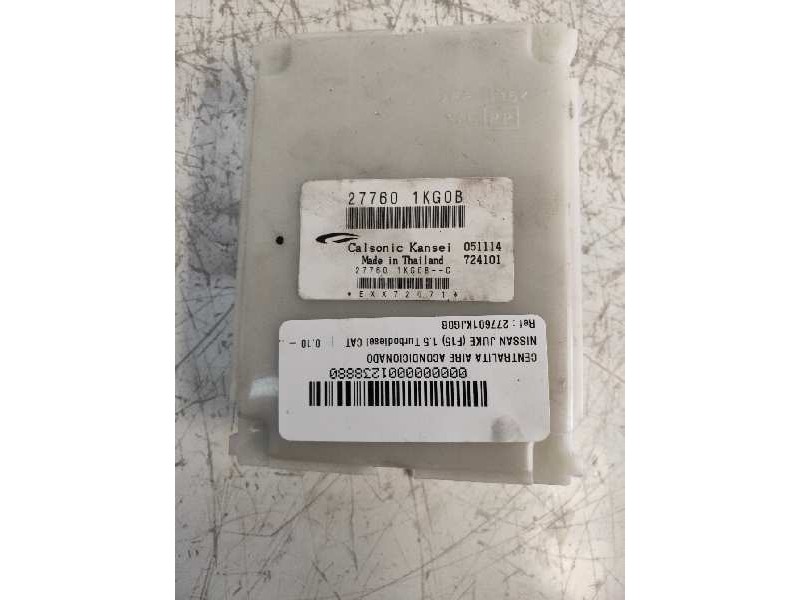 Recambio de centralita aire acondicionado para nissan juke (f15) 1.5 turbodiesel cat referencia OEM IAM 277601KJG0B  