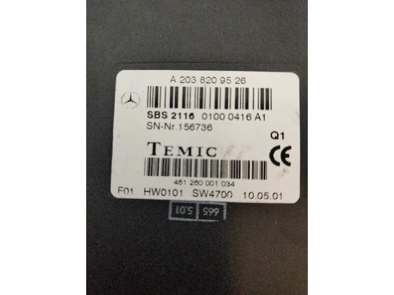 Recambio de modulo electronico para mercedes clase sl (w230) roadster 500 (230.475) referencia OEM IAM A2038209526 SW4700 SBS211