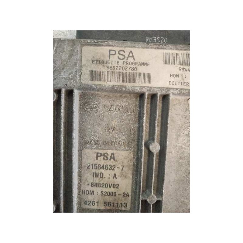 Recambio de centralita motor uce para peugeot 206 berlina xs-line referencia OEM IAM 9652202780 9644625680 215846327 S20002A