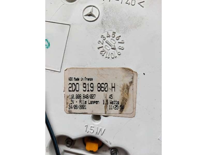 Recambio de cuadro instrumentos para volkswagen lt caja cerrada / combi (mod. 1997) lt 46 caja cerrada referencia OEM IAM 2D0919