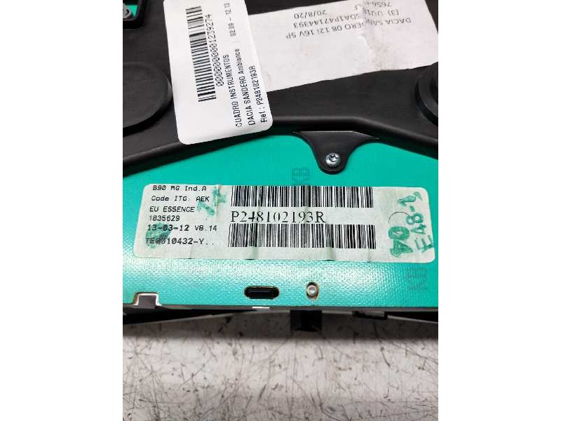 Recambio de cuadro instrumentos para dacia sandero ambiance referencia OEM IAM P248102193R 1835629 