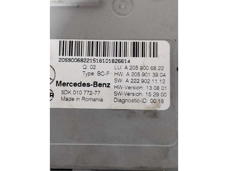 Recambio de modulo electronico para mercedes clase glc (w253) glc 220 d 4matic referencia OEM IAM 2059006822 5DK01077277 