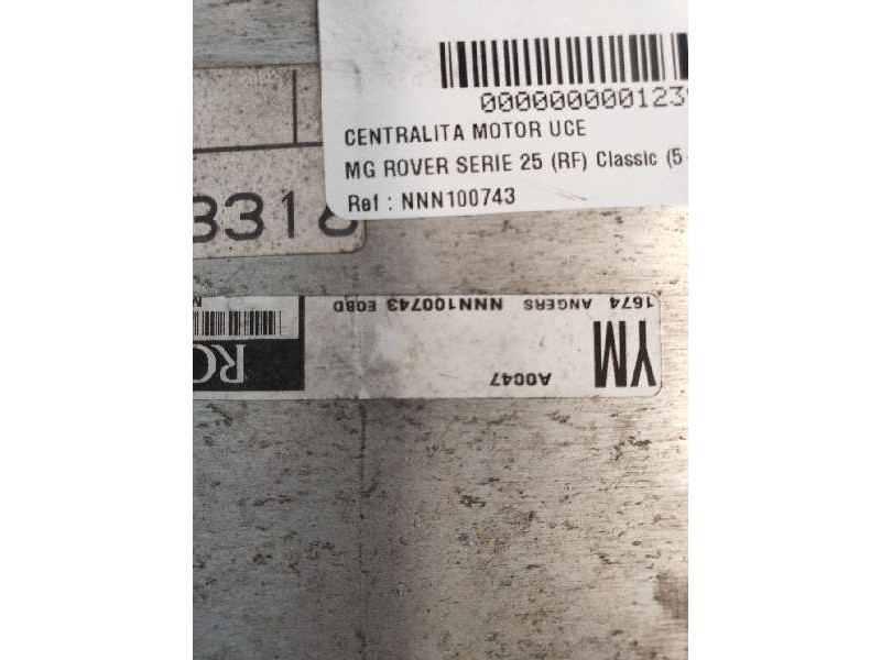 Recambio de centralita motor uce para mg rover serie 25 (rf) classic (5-ptas.) referencia OEM IAM NNN100743 NNW006350 A0047 YM