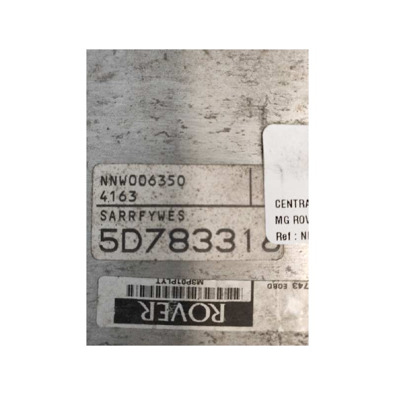 Recambio de centralita motor uce para mg rover serie 25 (rf) classic (5-ptas.) referencia OEM IAM NNN100743 NNW006350 A0047 YM