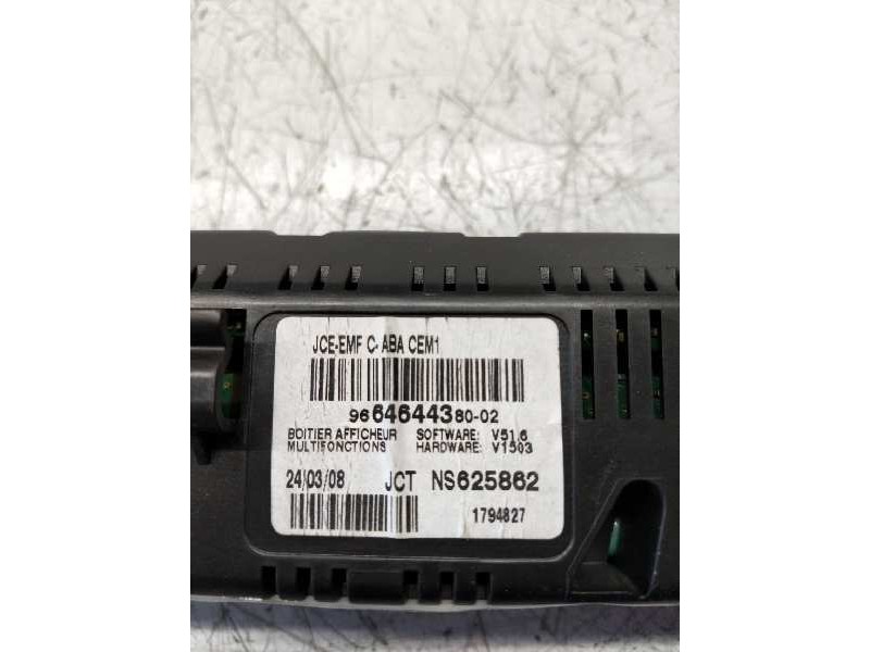 Recambio de pantalla multifuncion para citroen c4 berlina vtr plus referencia OEM IAM 966464438002 NS625862 
