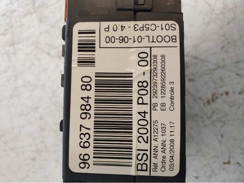 Recambio de caja reles / fusibles para citroen c4 berlina vtr plus referencia OEM IAM 9663798480 P0800 