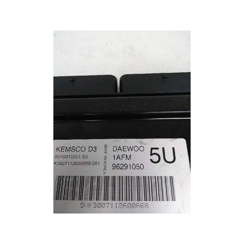 Recambio de centralita motor uce para daewoo matiz 0.8 cat referencia OEM IAM S010012001E0 96291050 D3 1AFM 5U