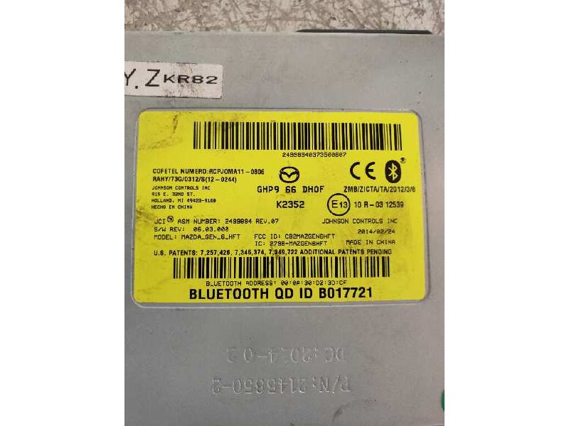 Recambio de modulo bluetooth para mazda cx-5 2.2 turbodiesel cat referencia OEM IAM B017721 K2352 