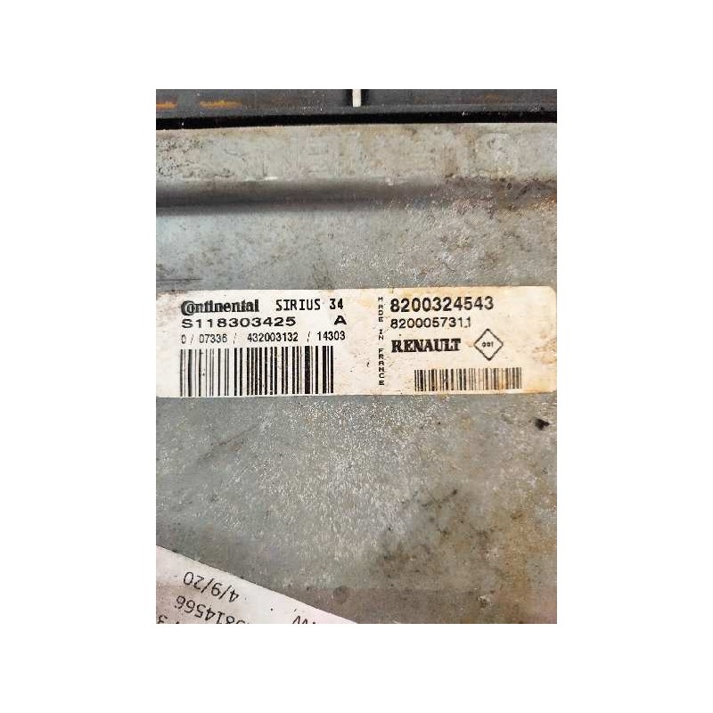 Recambio de centralita motor uce para renault clio ii fase ii (b/cb0) sport referencia OEM IAM S118303425A 8200324543 8200057311