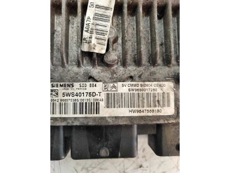 Recambio de centralita motor uce para peugeot 1007 sporty referencia OEM IAM 5WS40175DT SW9659317280 HW9647568180 SID804