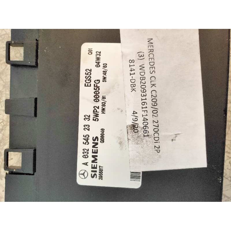 Recambio de centralita cambio automatico para mercedes clase clk (w209) coupe 270 cdi (209.316) referencia OEM IAM 5WP20005FG A0