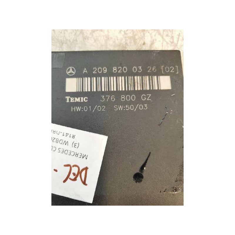 Recambio de modulo electronico para mercedes clase clk (w209) coupe 270 cdi (209.316) referencia OEM IAM 376800GZ A2098200326 
