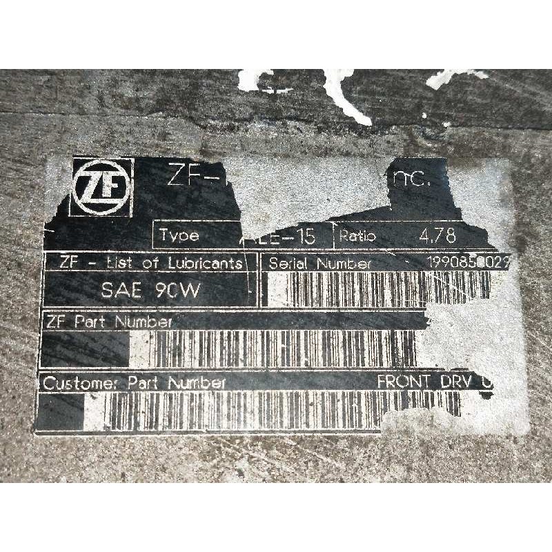 Recambio de diferencial delantero para mercedes clase m (w163) 2.3 16v cat referencia OEM IAM 4460310009 1990850029 4.78