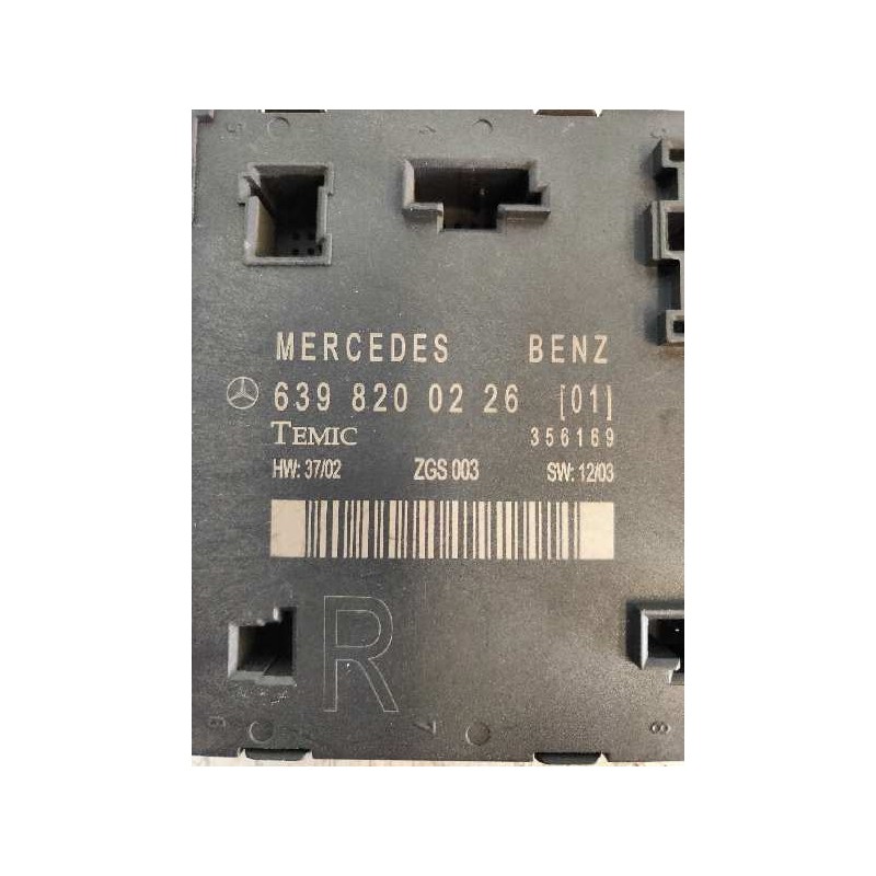 Recambio de centralita cierre para mercedes vito caja cerrada 6.03  111 cdi compacto (639.601) referencia OEM IAM 6398200226 356 Recambio de centralita cierre para mercedes vito caja cerrada 6.03  111 cdi compacto (639.601) referencia OEM IAM 6398200226 356