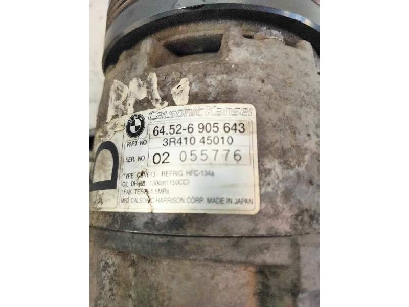 Recambio de compresor aire acondicionado para bmw serie 3 compact (e46) 320td referencia OEM IAM 64526905643 3R41045010  Recambio de compresor aire acondicionado para bmw serie 3 compact (e46) 320td referencia OEM IAM 64526905643 3R41045010