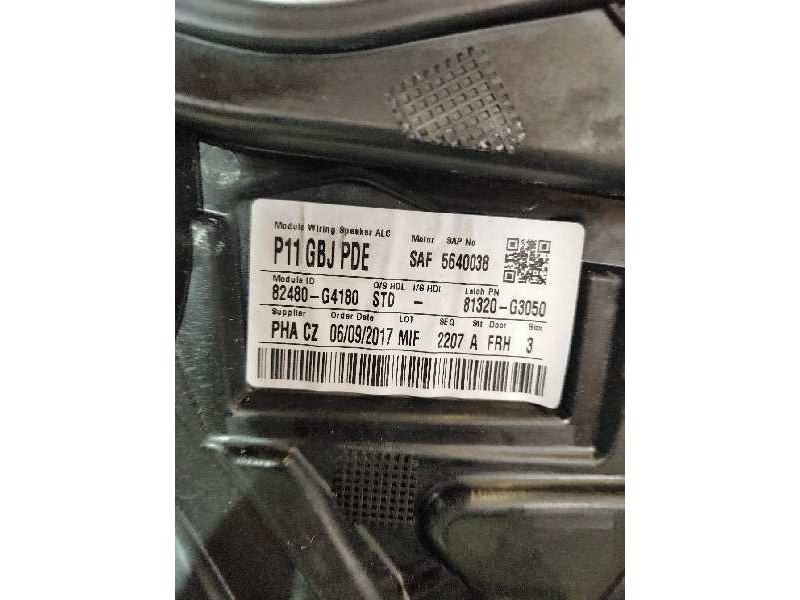 Recambio de elevalunas delantero derecho para hyundai i30 (pd) style referencia OEM IAM 82480G4180 5640038 81320G3050