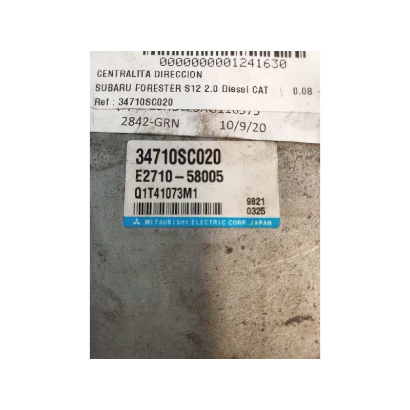 Recambio de centralita direccion para subaru forester s12 2.0 diesel cat referencia OEM IAM 34710SC020 E271058005 