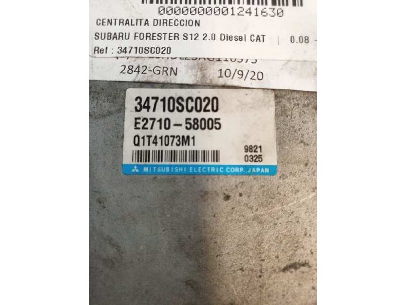 Recambio de centralita direccion para subaru forester s12 2.0 diesel cat referencia OEM IAM 34710SC020 E271058005 
