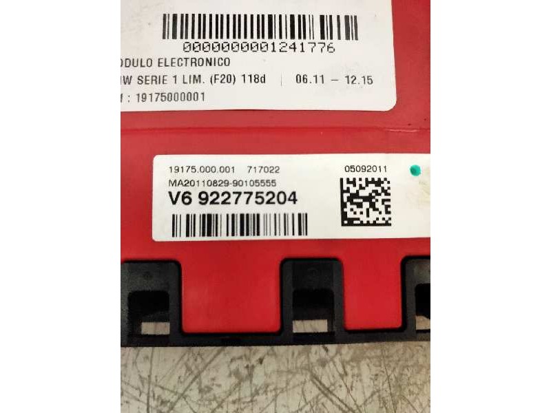 Recambio de modulo electronico para bmw serie 1 lim. (f20) 118d referencia OEM IAM 19175000001 717022 V6922775204