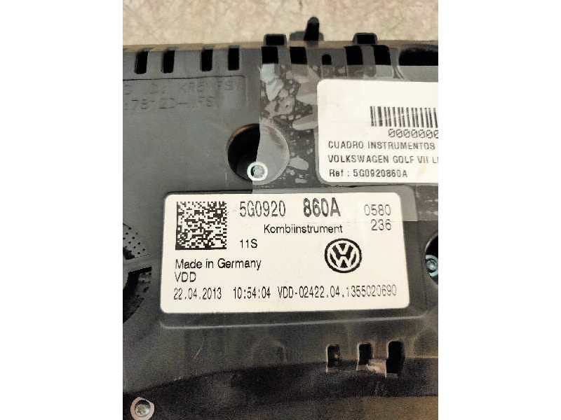 Recambio de cuadro instrumentos para volkswagen golf vii lim. (5g1) 1.6 tdi dpf referencia OEM IAM 5G0920860A 13545020690 A2C348