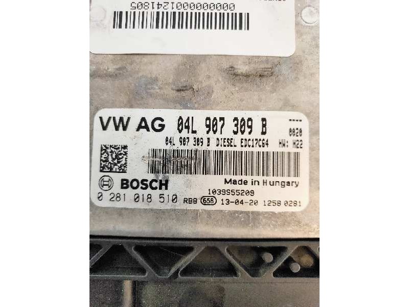 Recambio de centralita motor uce para volkswagen golf vii lim. (5g1) 1.6 tdi dpf referencia OEM IAM 0281018510 04L907309B 