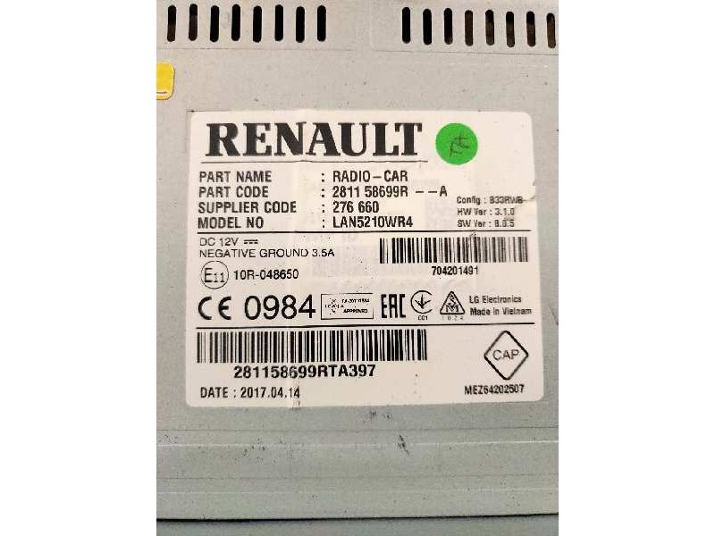 Recambio de sistema navegacion gps para renault clio iv 0.9 referencia OEM IAM 281158699RA 276660 
