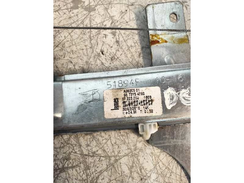 Recambio de elevalunas delantero derecho para peugeot 208 style referencia OEM IAM 9673154380 37223000 9674254380 0130822702