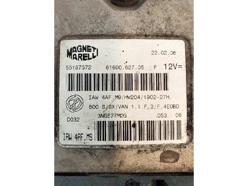 Recambio de centralita motor uce para fiat seicento (187) sx (10.2000) referencia OEM IAM IAW4AFM9 55187372 6160062705