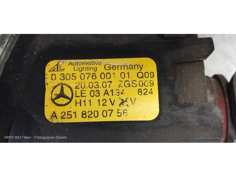 Recambio de faro antiniebla izquierdo para mercedes clase b (w245) 150 (245.231) referencia OEM IAM   