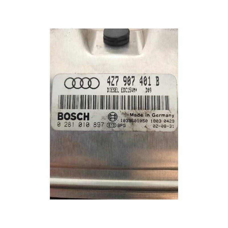 Recambio de centralita motor uce para audi allroad quattro (4b5) 2.5 tdi (132kw) referencia OEM IAM 0281010897 4Z7907401B EDC15V