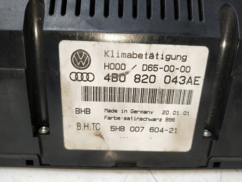 Recambio de mando calefaccion / aire acondicionado para audi a6 berlina (4b2) 2.8 v6 30v referencia OEM IAM 4B0820043AE 5HB00760