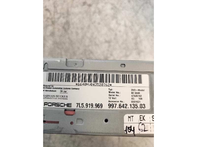 Recambio de sistema dvd para porsche cayenne (typ 9pa) básico referencia OEM IAM 7L5919969 99764213503 