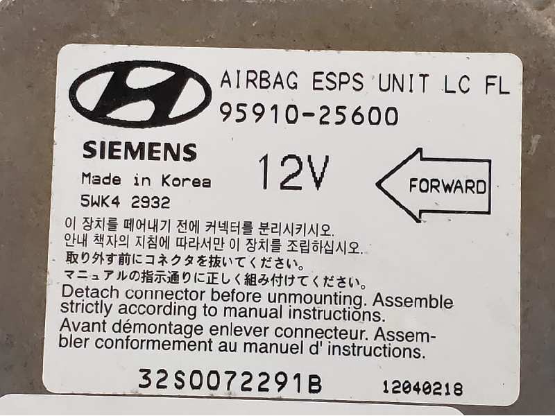 Recambio de centralita airbag para hyundai accent (lc) crdi gl referencia OEM IAM 9591025600 32S0072291B 