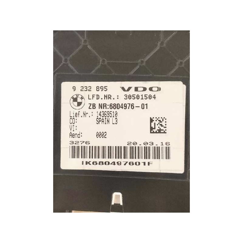 Recambio de cuadro instrumentos para bmw serie 4 gran coupe (f36) 2.0 16v turbodiesel referencia OEM IAM A2C39302700 14369510 92